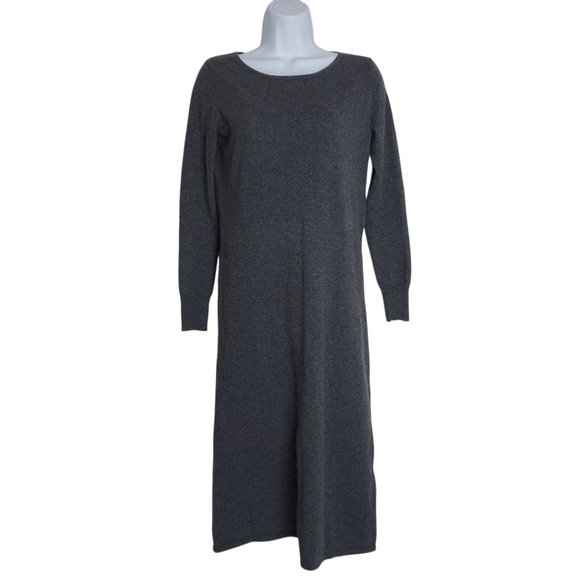 Louis Vuitton Cashmere Knit Midi Dress 38 Gray Long Sleeve - Picture 1 of 15